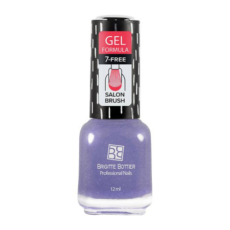 Brigitte Bottier Лак для ногтей Gel Formula №69 (фиолетовый с блестками) 12мл