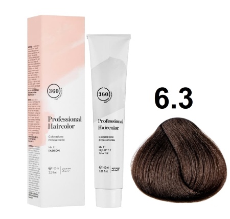 360 Professional Haircolor Крем-краска для волос 6/3 темный золотистый блондин 100мл