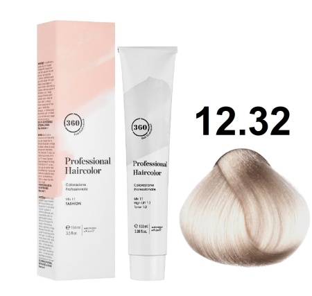 360 Professional Haircolor Крем-краска для волос 12/32 ультра-светлый блондин бежевый 100мл