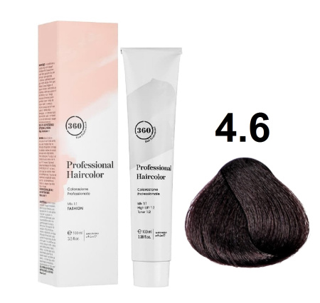 360 Professional Haircolor Крем-краска для волос 4/6 красный каштан, 100мл