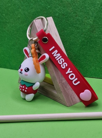 Брелок Зайчик клубничка (I Miss You)