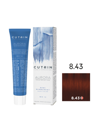 Cutrin Aurora Demi крем-краска для волос 8/43 Светлое медное золото 60мл