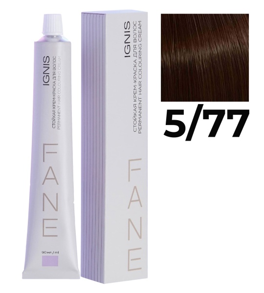 IGNIS стойкая крем-краска для волос 5/77 90мл