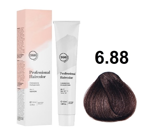 360 Professional Haircolor Крем-краска для волос 6/88 тёмный блондин интенсивный шоколадный 100мл