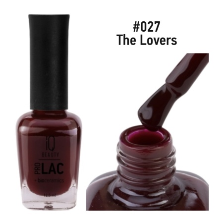 IQ Beauty Сolor ProLac+ Лак для ногтей укрепляющий с биокерамикой The lovers №027 12,5мл