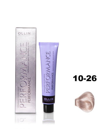Ollin Performance крем-краска для волос 10/26 светлый блондин розовый 60мл
