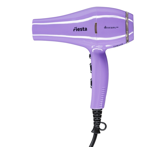 Фен DEWAL FIESTA, лаванда, 2600Вт, ионизация, 2нас+1дифф+ 2фильтра, провод 3м
