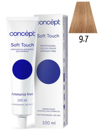 Concept Soft Touch крем-краска для волос 9/7 очень светлый блондин бежевый 100мл