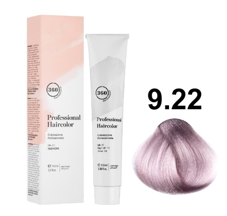 360 Professional Haircolor Крем-краска для волос 9/22 очень светлый блондин интенсивно фиолетовый 100мл