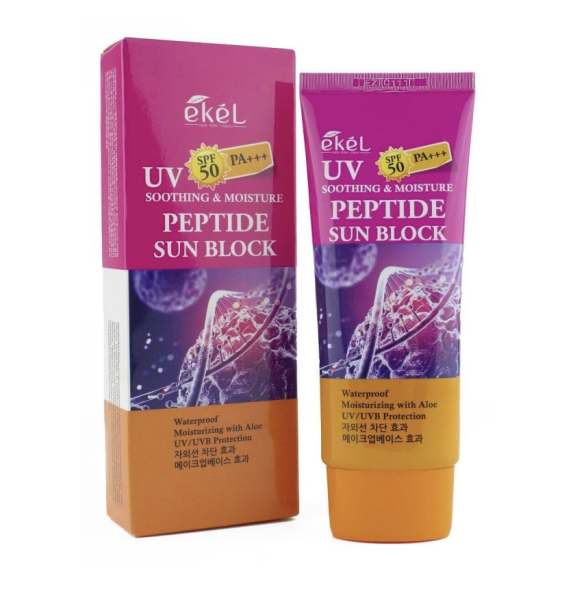 Ekel Крем солнцезащитный с пептидами Peptide Sun Block SPF 50+/PA+++ 70 мл