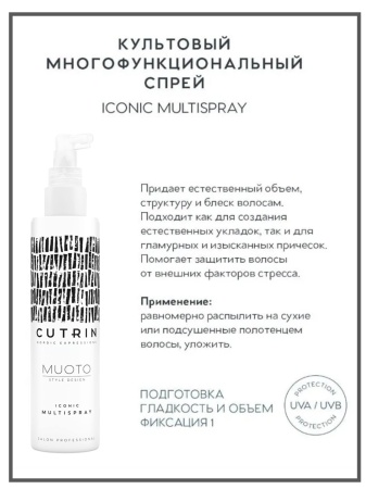 Cutrin Muoto Спрей многофункциональный Iconic Multispray 200мл