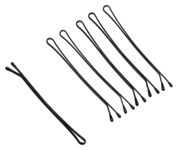 Невидимки Dewal прямые 60 мм (20 шт) черные