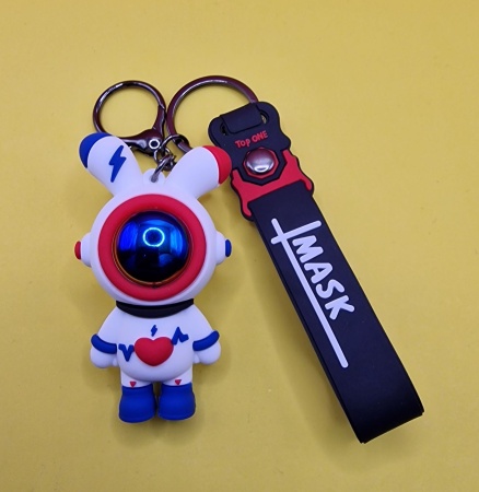 Y&M Брелок Космонавт Заяц синий (Mask)