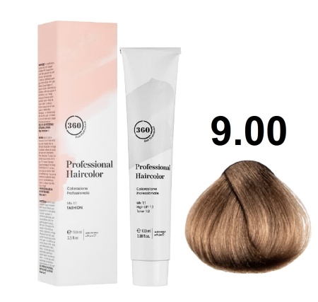 360 Professional Haircolor Крем-краска для волос 9/00 очень светлый интенсивный блондин 100мл