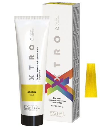 Estel Professional XTRO Пигмент прямого действия для волос Желтый 100мл