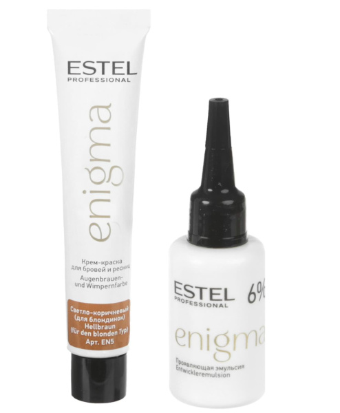Estel Professional Enigma Крем-краска для бровей и ресниц светло-коричневый 20+20мл