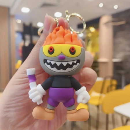 Брелок Капхед/ Кинг Дайс фиолетовые штаны (Cuphead)