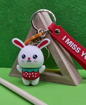 Брелок Зайчик клубничка (I Miss You)