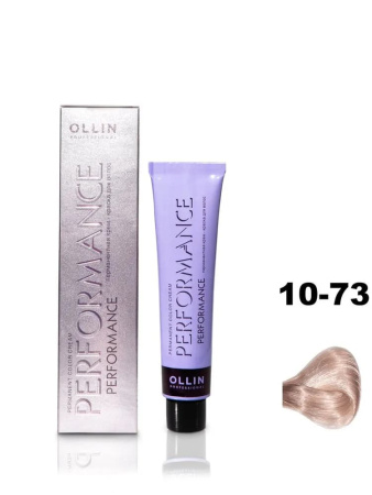 Ollin Performance крем-краска для волос 10/73 светлый блондин коричнево-золотистый 60мл