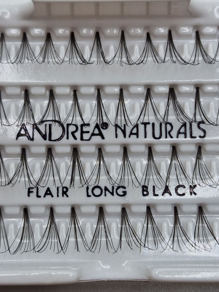 Andrea Пучки ресниц безузелковые длинные (long) черные 