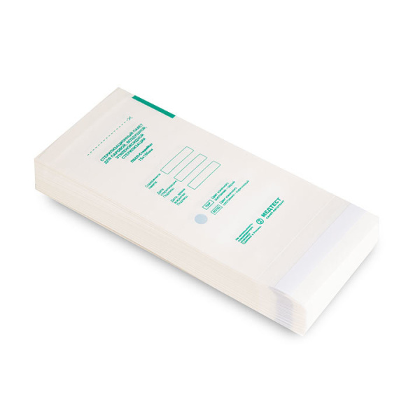 Крафт-пакеты для стерилизации (75х150 мм) Белые 100шт