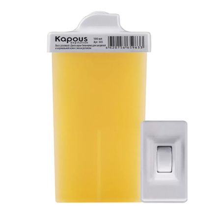 Kapous Воск-патрон для депиляции лица Натуральный желтый с мини роликом 100мл