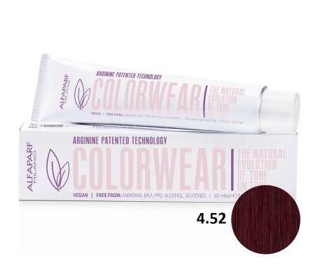 Alfaparf Milano Color Wear Краситель для волос тон-в-тон 4/52 средний махагоново-перламутровый (слива) коричневый 60мл