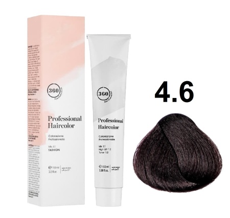 360 Professional Haircolor Крем-краска для волос 4/6 красный каштан 100мл