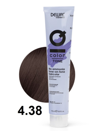 Dewal Cosmetics Крем-краска тон-в-тон IQ Color Tone 4/38 золотисто-коричневый брюнет, 90мл