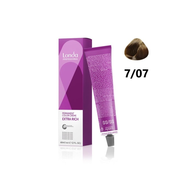 Londa Color Permanent крем-краска для волос 7/07 блонд натурально-коричневый 60мл