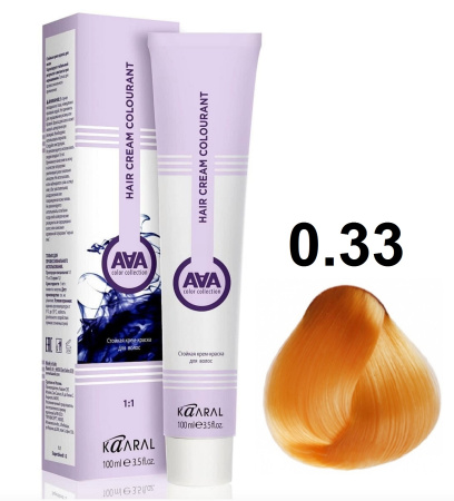 Kaaral AAA Крем-краска для волос 0/33 золотистый корректор 100мл