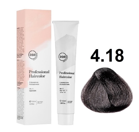 360 Professional Haircolor Крем-краска для волос 4/18 каштан пепельно-коричневый 100мл
