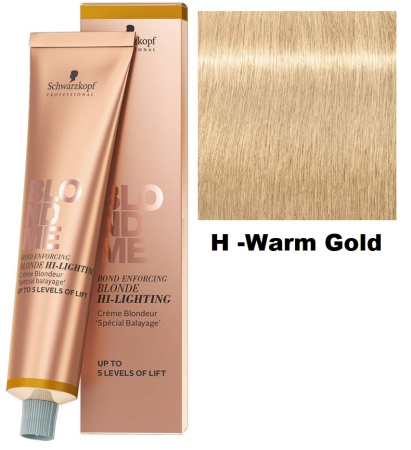 Schwarzkopf BlondMe Крем-краска для мелирования волос тёплое золото (H -Warm Gold) 60мл