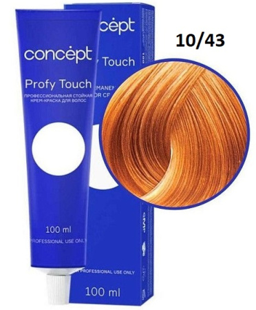 Concept Profy Touch крем-краска для волос 10/43 очень светлый персиковый блондин 100мл