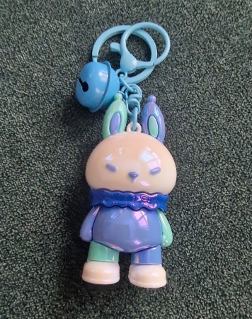 Брелок Заяц перламутровый голубой