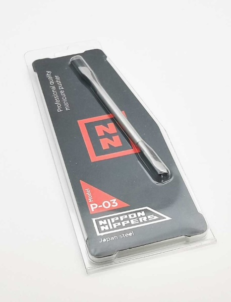 Nippon Nippers Пушер для маникюра двухсторонний (пушер+топорик) 107мм NN_P-03