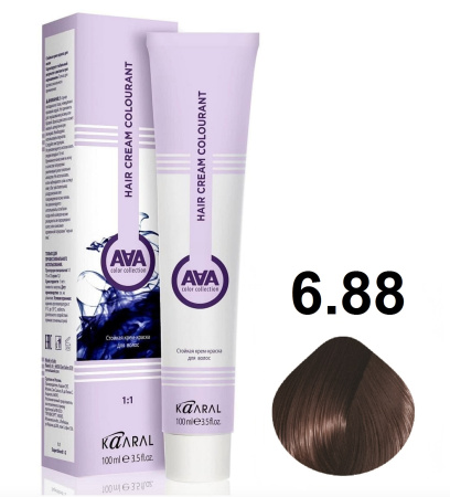Kaaral AAA Крем-краска для волос 6/88 тёмный блондин интенсивный шоколадный 100мл