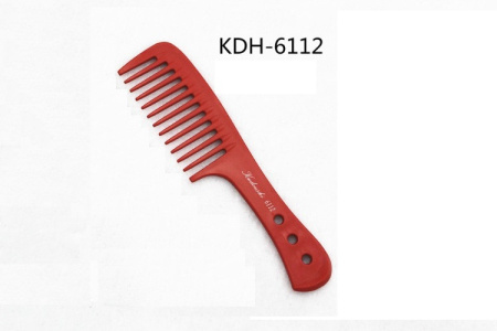 Расческа гребень KDH-6112 пластик, красный 21см