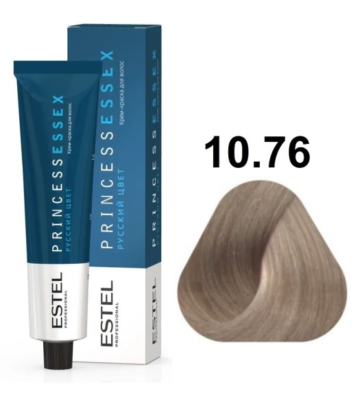 Estel Professional Princess Essex Крем-краска для волос 10/76 светлый блондин коричневый-фиолетовый (снежный лото) 60мл