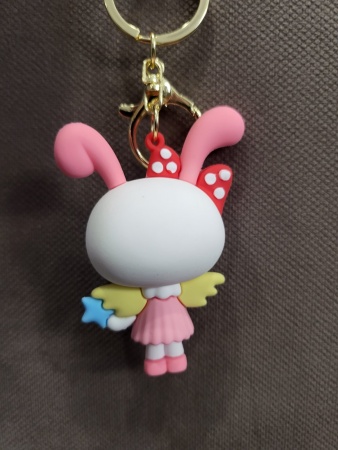 Брелок Зайчик девочка в розовом платье (Adorable)