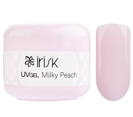 IRISK Гель для наращивания ногтей однофазный камуфлирующий ABC Milky Peach (розовый) 15мл