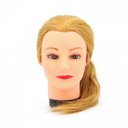 Dewal Голова учебная манекен, натуральные волосы, блондинка 45-50 см