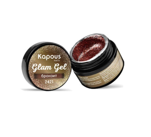 Kapous Glam Gel Гель-краска для дизайна ногтей (бронзит) 5мл