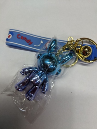 Брелок Космонавт Заяц перламутровый сине-фиолетовый (Candy)