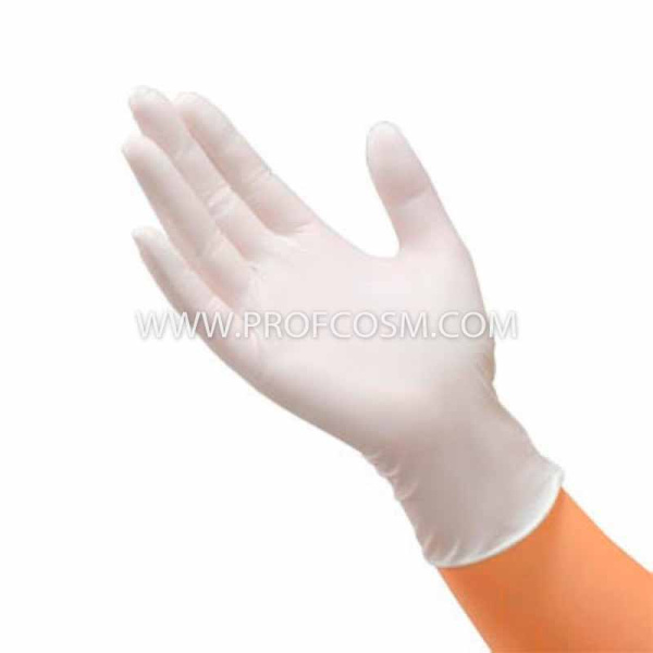Перчатки нитриловые (M) Benovy белые, 1 пара