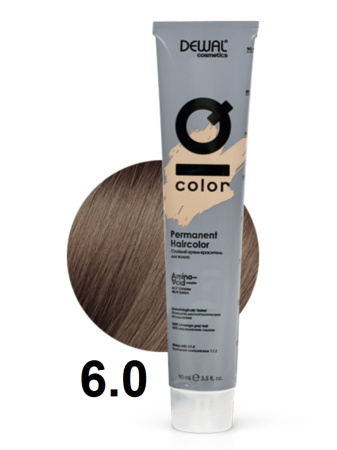 Dewal Cosmetics Крем-краска для волос IQ Color 6/0 темный блондин, 90мл