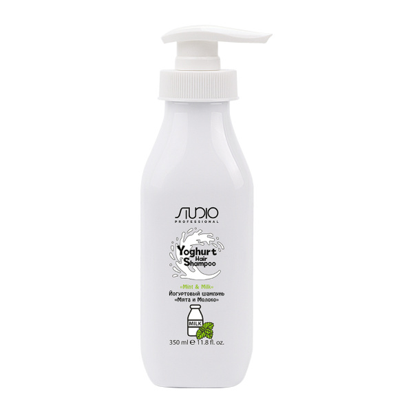 Kapous Professional Studio Йогуртовый шампунь для волос Мята и Молоко 350мл