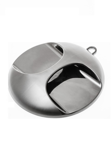 Зеркало парикмахерское круглое с ручкой черное 27 см