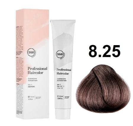 360 Professional Haircolor Крем-краска для волос 8/25 светлый блондин фиолетово-махагоновый 100мл