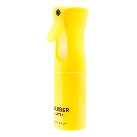 DEWAL Распылитель для волос парикмахерский пластиковый (пульверизатор для воды) BARBER STYLE желтый 160мл